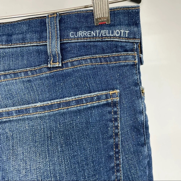 Anthropologie Current Elliot bell bottoms raw hem jeans 26 boho hippie - Picture 3 of 7